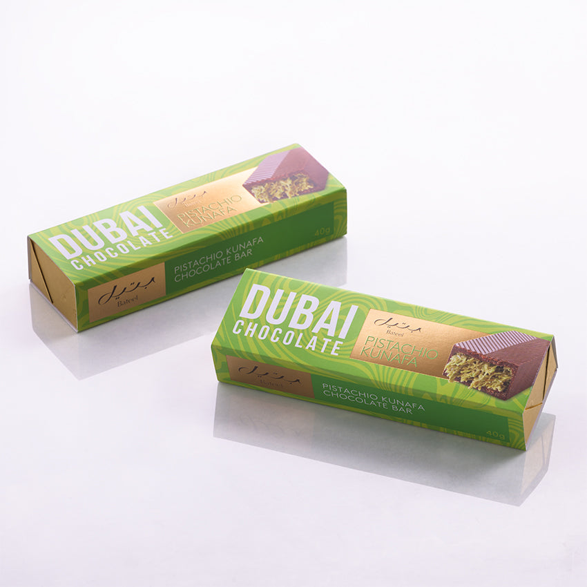 Bateel Premium Dubai Chocolate Bar - Pistachio Kunafa-AE