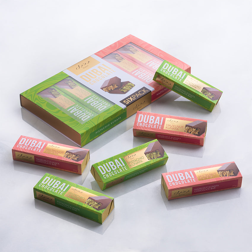 Bateel Premium Dubai Chocolate Gift Set- 6pcs-AE