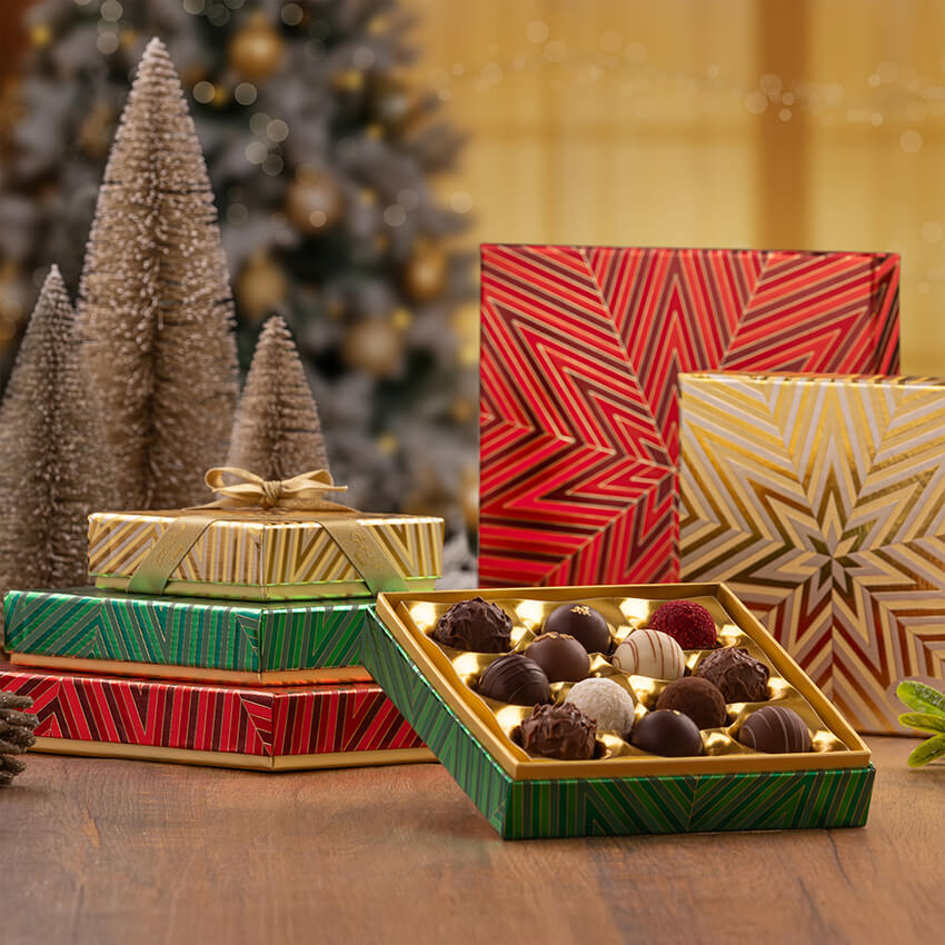 Bateel Seren Festive Green Square XSmall Premium Filled Dates-US
