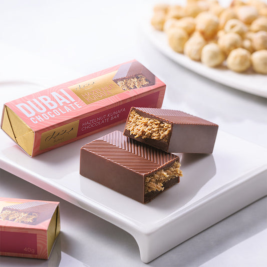 Bateel Premium Dubai Chocolate Bar Hazelnut Kunafa-AE