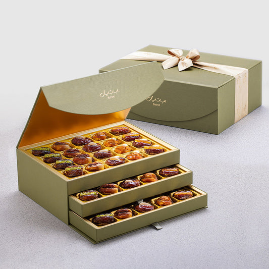 Bateel Palm Gift Set Chest of Drawer Premium Filled Dates-AE